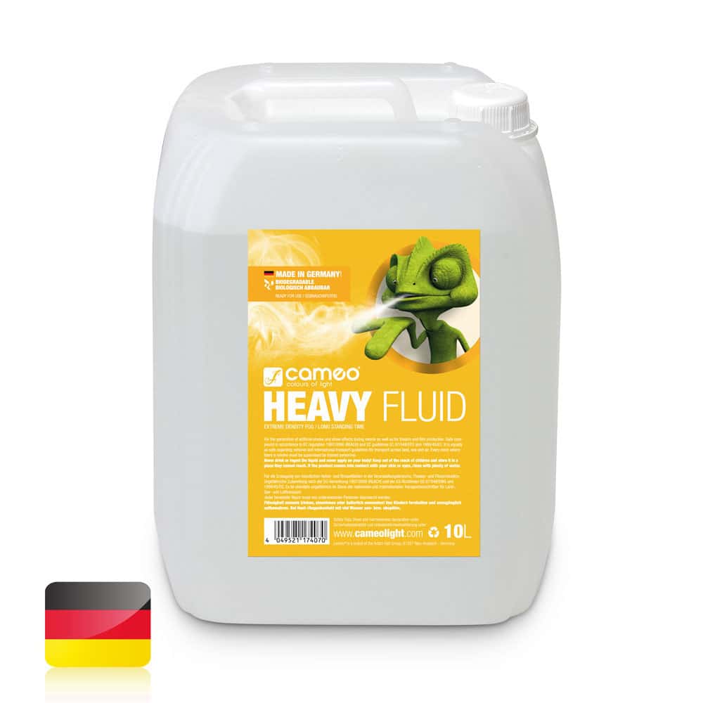 CAMEO HEAVY FLUID 10L - LIQUIDO ALTISSIMA DENSIT E LUNGA DURATA PER MACCHINE DA FUMO - 10 L