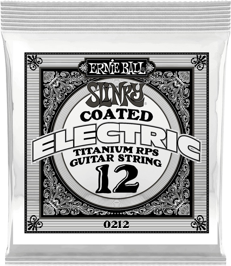 ERNIE BALL .012 SLINKY COATED TITANIUM REINFORCED PLAIN ELECTRIC GUITAR STRINGS