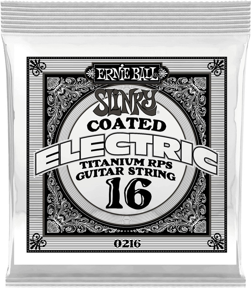 ERNIE BALL .016 SLINKY COATED TITANIUM REINFORCED PLAIN ELECTRIC GUITAR STRINGS