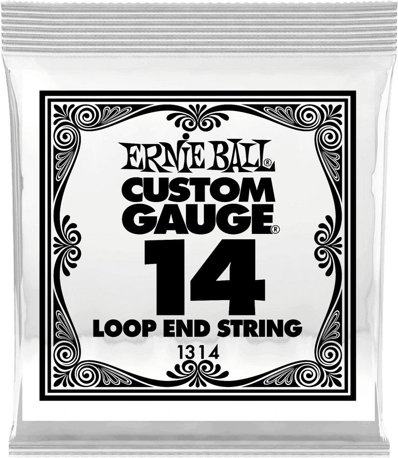 ERNIE BALL .014 LOOP END STAINLESS STEEL PLAIN BANJO OR MANDOLIN GUITAR STRINGS