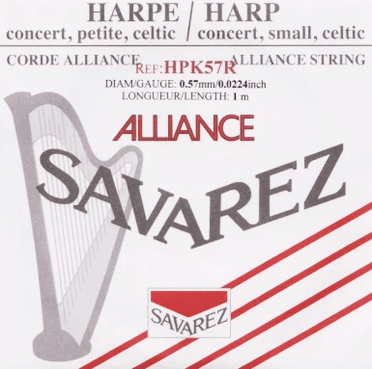 SAVAREZ HARP ALLIANCE STRING DIAMETER 0,57MM RED