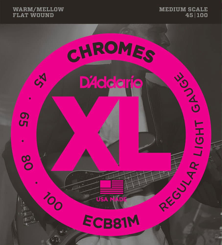 D'ADDARIO AND CO ECB81M CHROMES MEDIUM SCALE REGULAR LIGHT 45-100