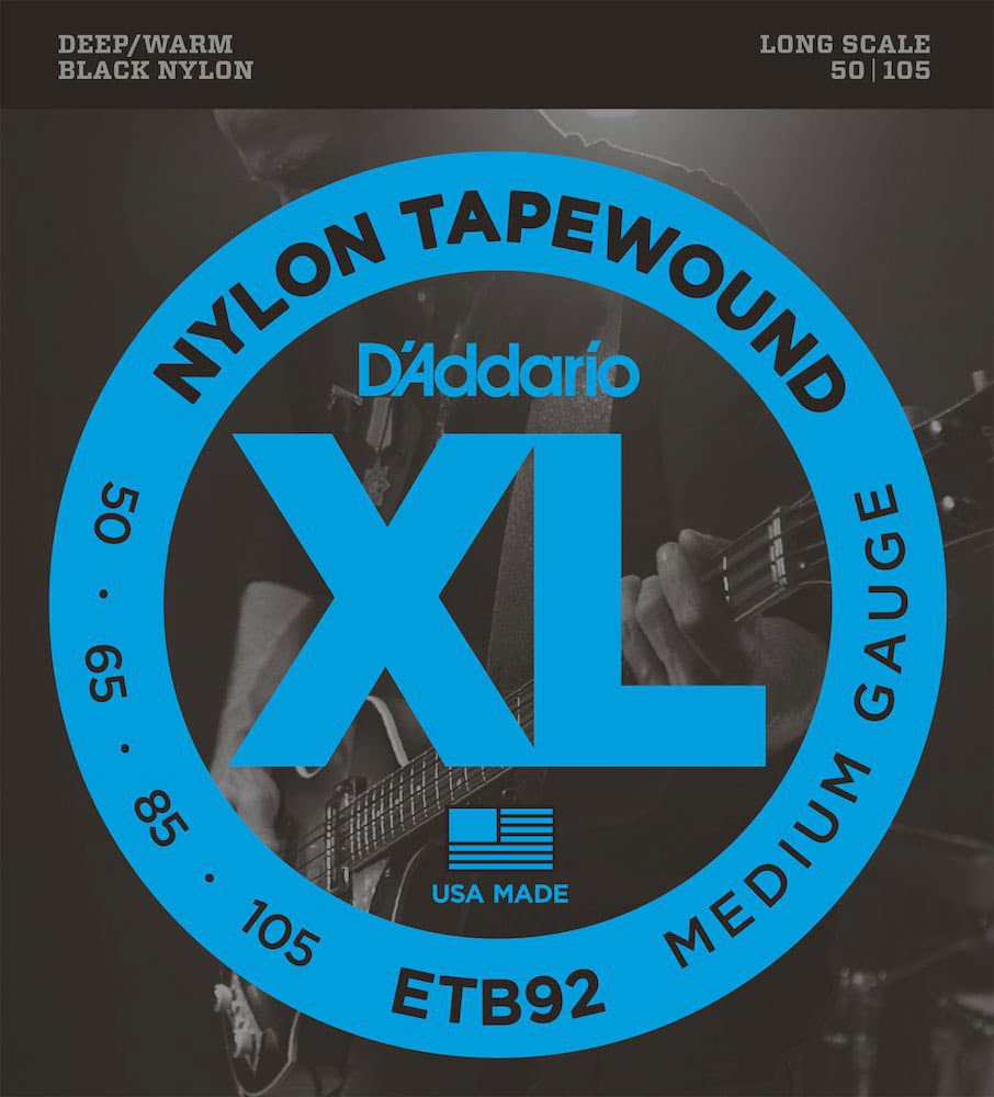 D'ADDARIO AND CO ETB92 NYLON TAPEWOUND LONG SCALE MEDIUM 50-105