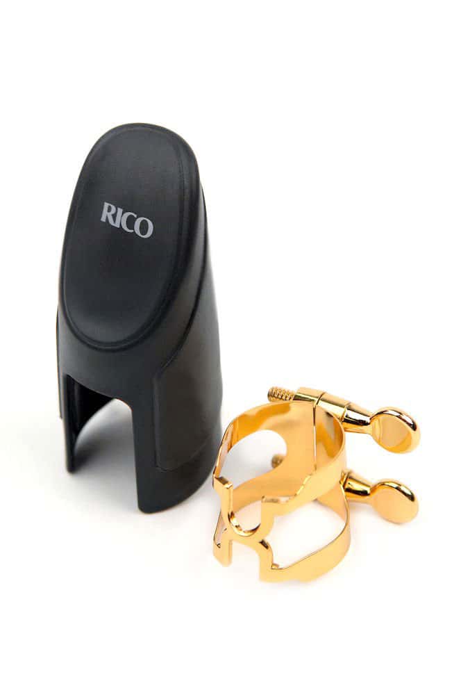 D'ADDARIO - RICO H-LIGATURE & CAP - SOPRANO SAX GOLD PLATED