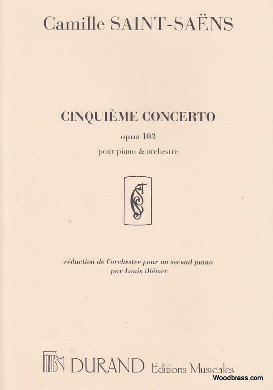 DURAND SAINT-SAENS - CONCERTO N 5 OP 103 - PIANO ET ORCHESTRE