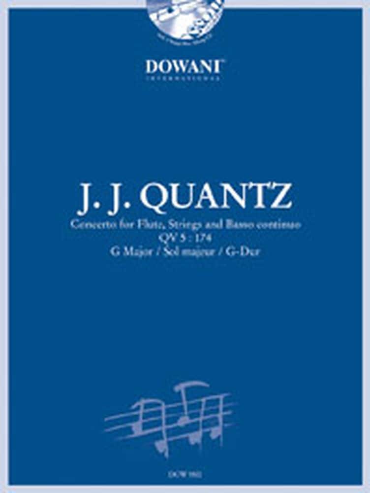 DOWANI QUANTZ J.J. - CONCERTO QV 5 : 174 IN G MAJOR - FLUTE, BC