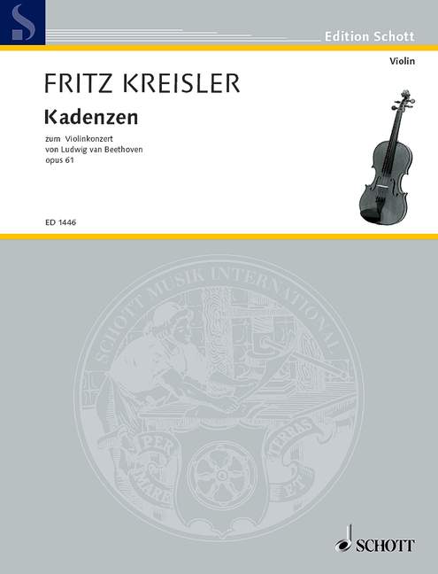 SCHOTT KREISLER FRITZ - CADENZAS - VIOLIN