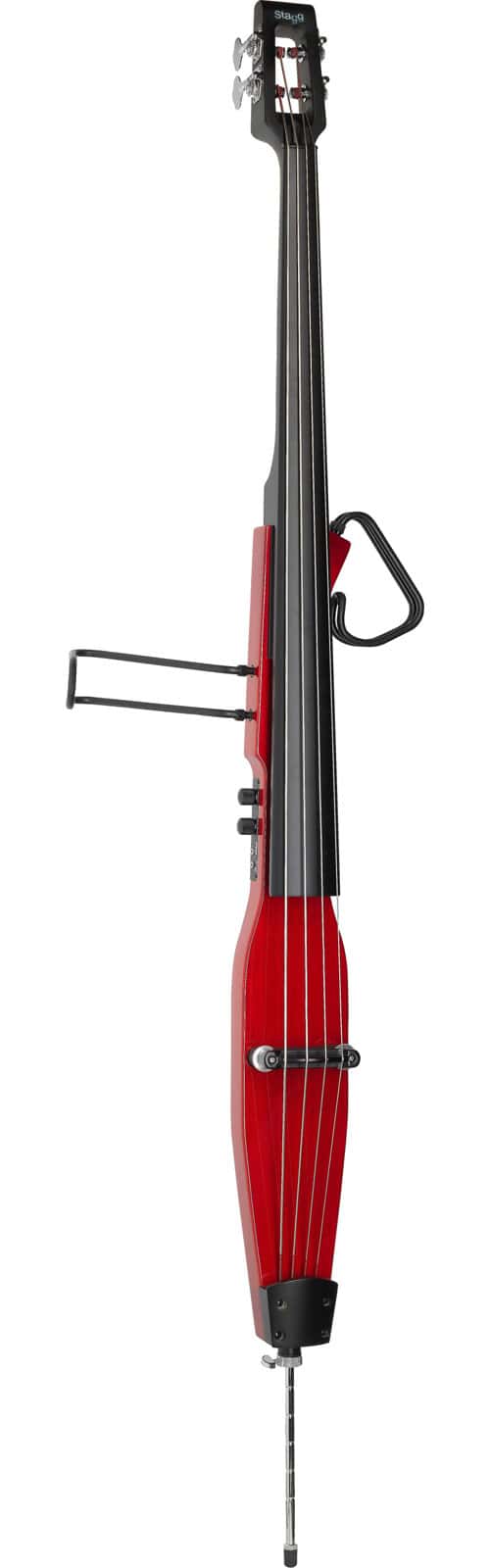 STAGG EDB-3/4 TR 3/4 CONTREBASSE ELECTRIQUE EDB TR ROUGE TRANSPARENT LIVREE AVEC HOUSSE