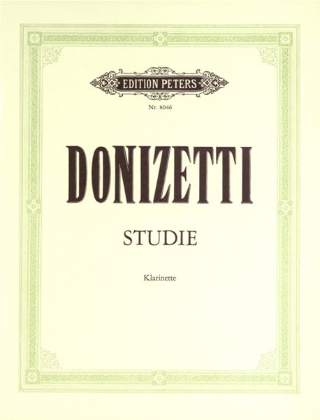 EDITION PETERS DONIZETTI GAETANO - STUDY - CLARINET