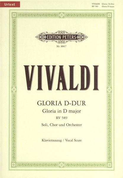 EDITION PETERS VIVALDI ANTONIO - GLORIA IN D RV 589 - MIXED CHOIR