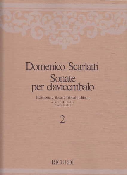 RICORDI SCARLATTI DOMENICO - SONATE PER CLAVICEMBALO - VOL. 2