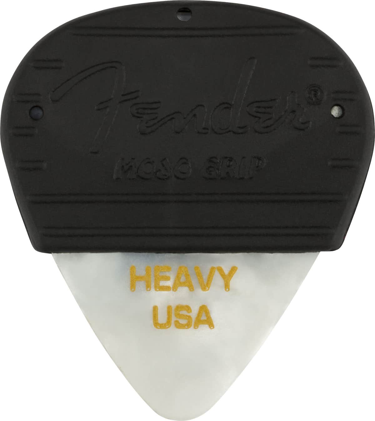 FENDER MOJO GRIP PICKS, CELLULOID, HEAVY, 3-PACK, WHITE MOTO