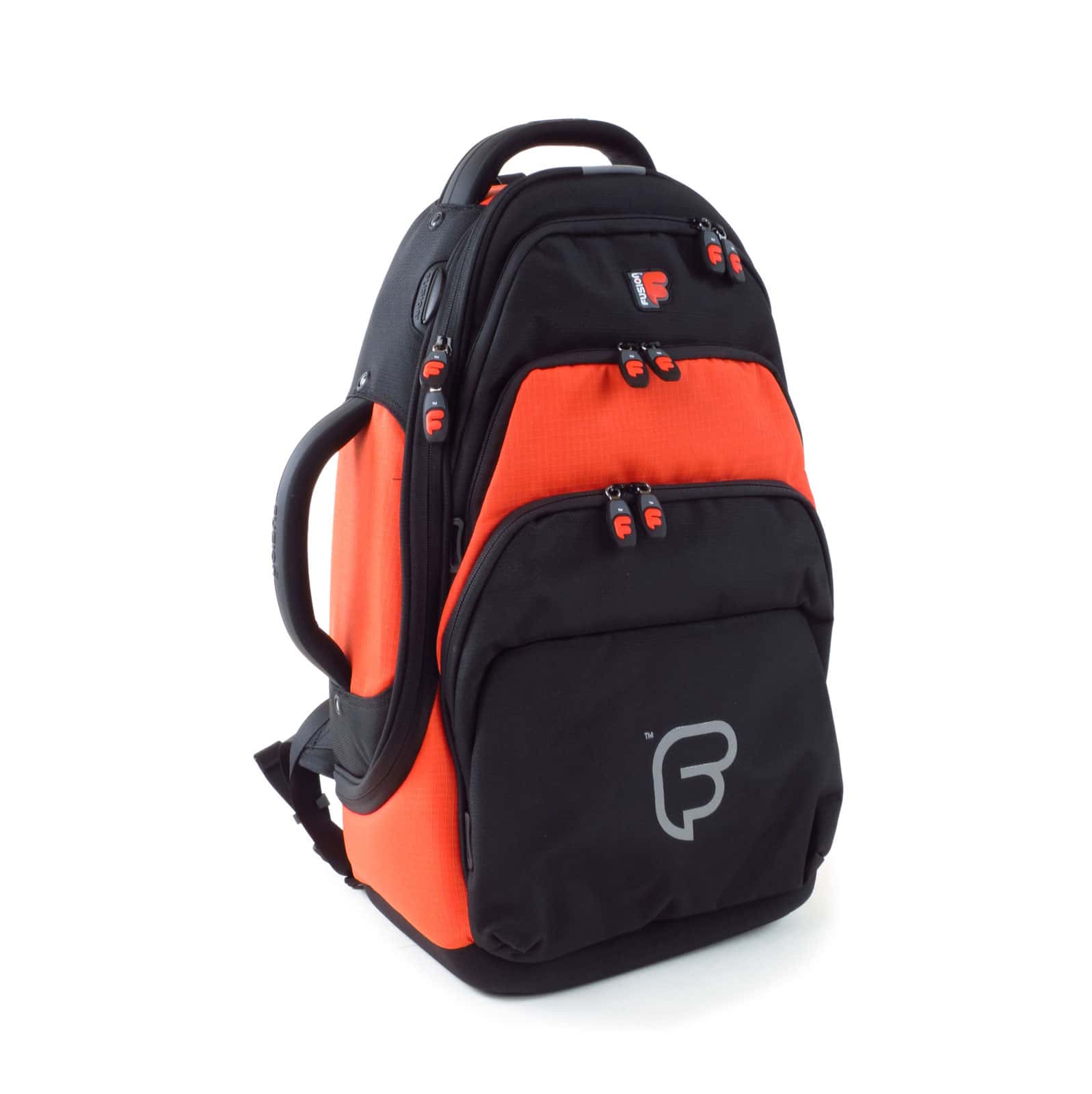 FUSION BAGS SACO TROMBETTE NERO E ARANCIONE PB-02-O 