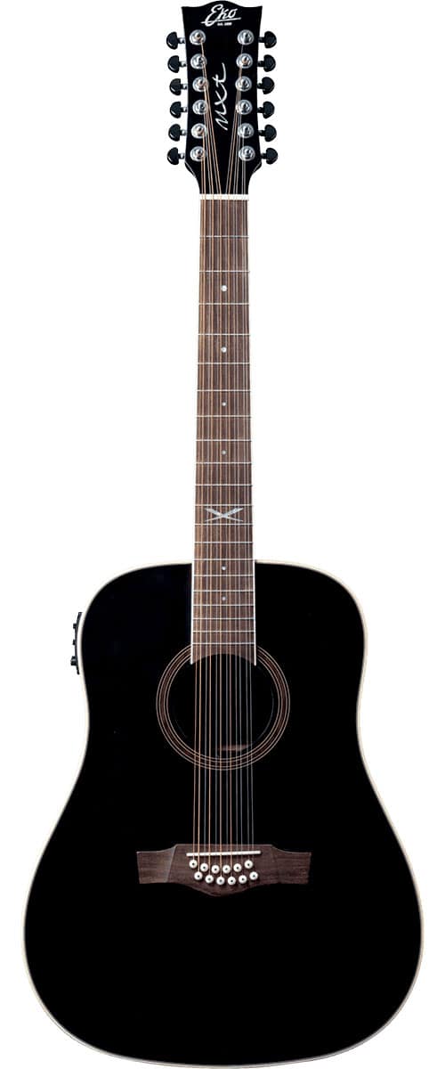 EKO DREADNOUGHT 12 STRING ELECTRO SEE THROUGH BLACK