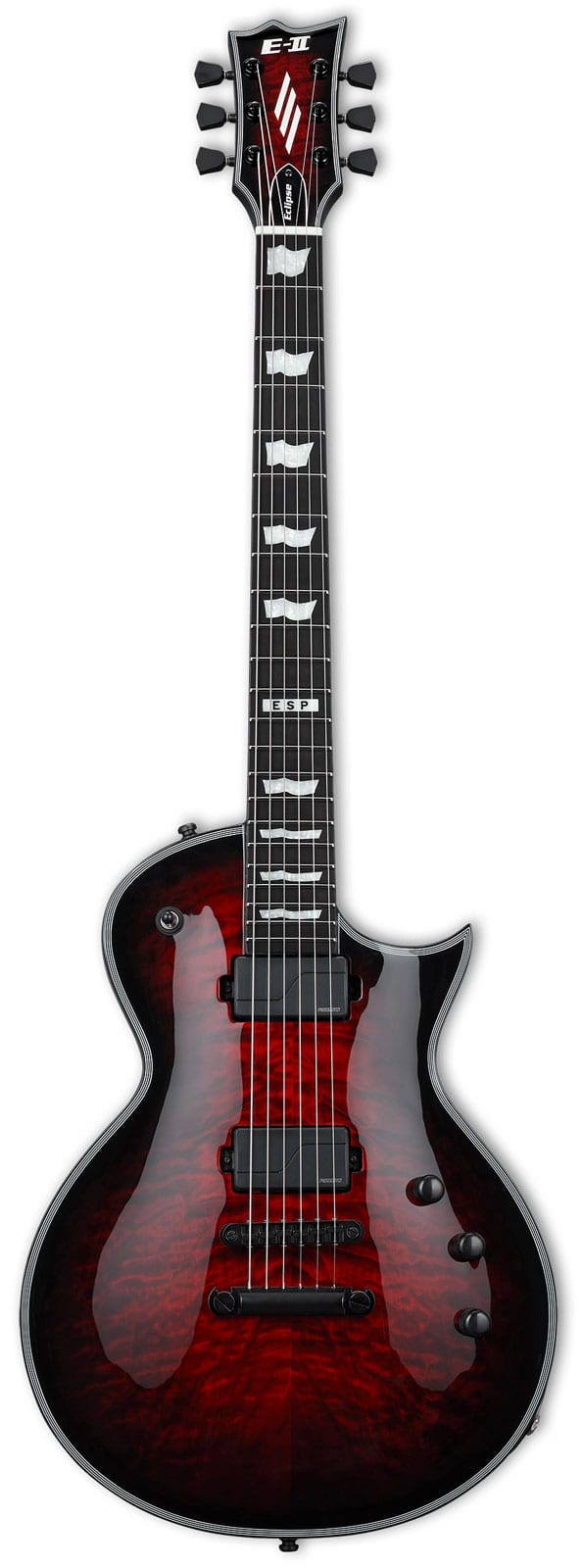 ESP E-II ECLIPSE QUILTED MAPLE FLUENCE SEE THRU BLACK CHERRY SUNBURST