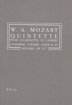 HEUGEL MOZART W. A. - QUINTETTE KV 581 - CONDUCTEUR DE POCHE
