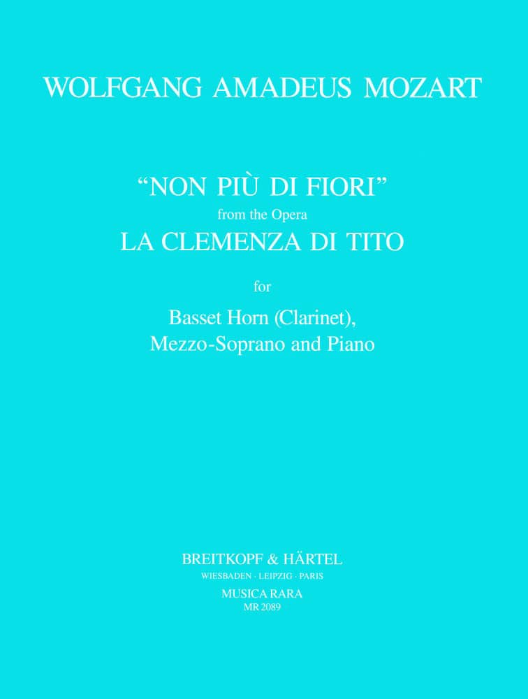 EDITION BREITKOPF MOZART W.A. - ARIE 'NON PIU DI FIORI'