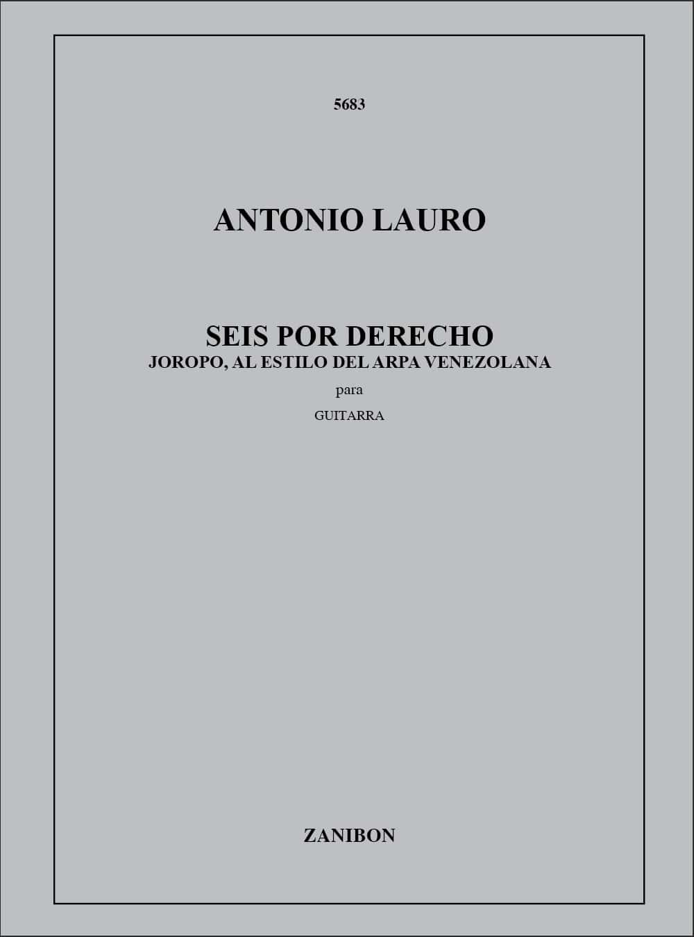 RICORDI LAURO A. - SEIS POR DERECHO - GUITARE