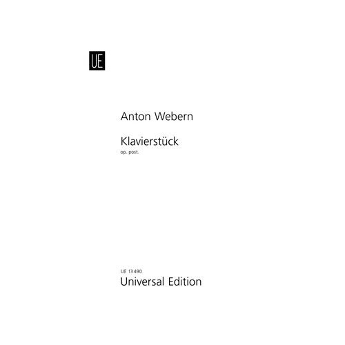 UNIVERSAL EDITION WEBERN ANTON - PIANO PIECE OP.POSTH. - PIANO
