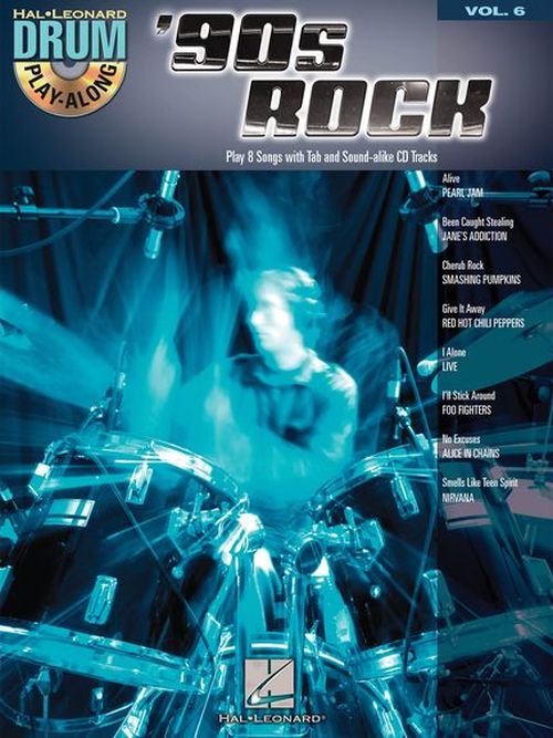 HAL LEONARD DRUM PLAY-ALONG VOL.6 - '90s ROCK + CD 