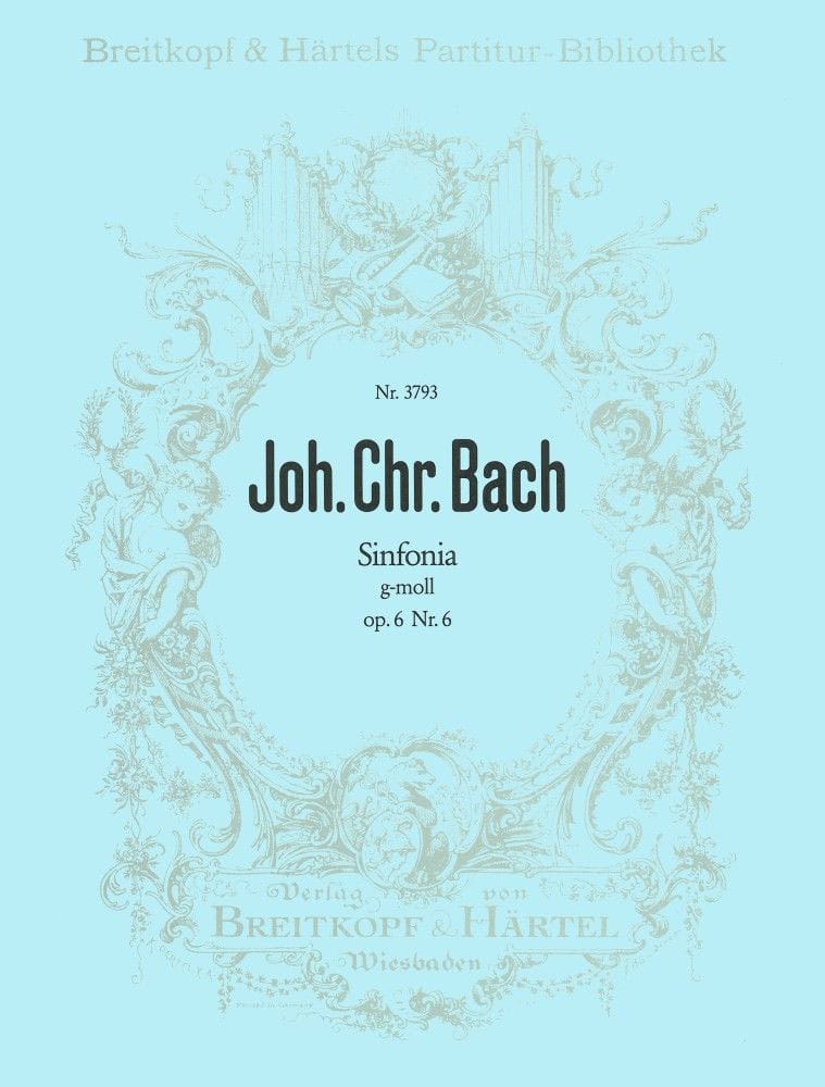 EDITION BREITKOPF BACH JOHANN CHRISTIAN - SINFONIA G-MOLL OP. 6/6 - ORCHESTRA