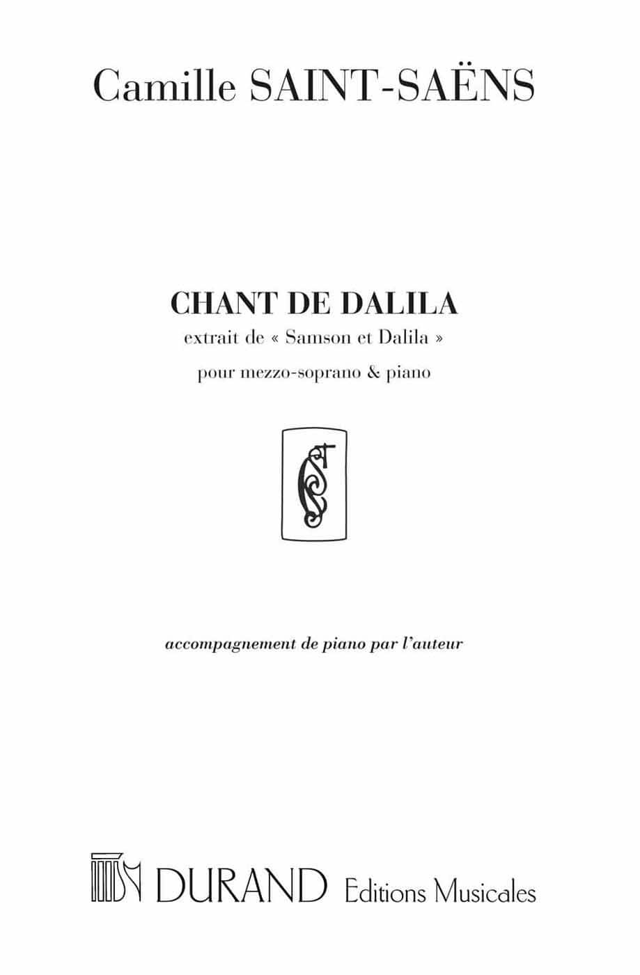 DURAND SAINT SAENS C. - PRINTEMPS QUI COMMENCE - CHANT ET PIANO