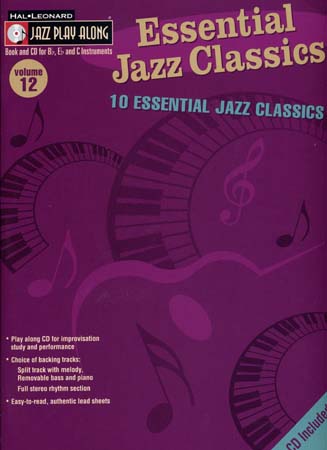 HAL LEONARD JAZZ PLAY ALONG VOL.12 10 ESSENTIAL JAZZ CLASSICS CD