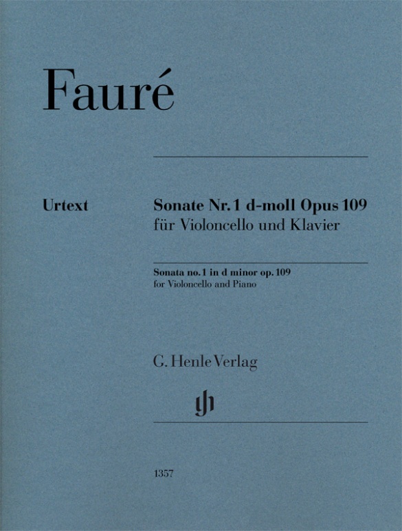 HENLE VERLAG FAURE GABRIEL - SONATE N.1 OP.109 - VIOLONCELLE & PIANO 