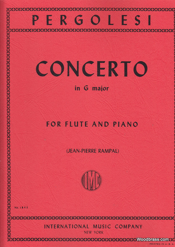IMC PERGOLESE - CONCERTO IN G MAJOR - FLUTE & PIANO