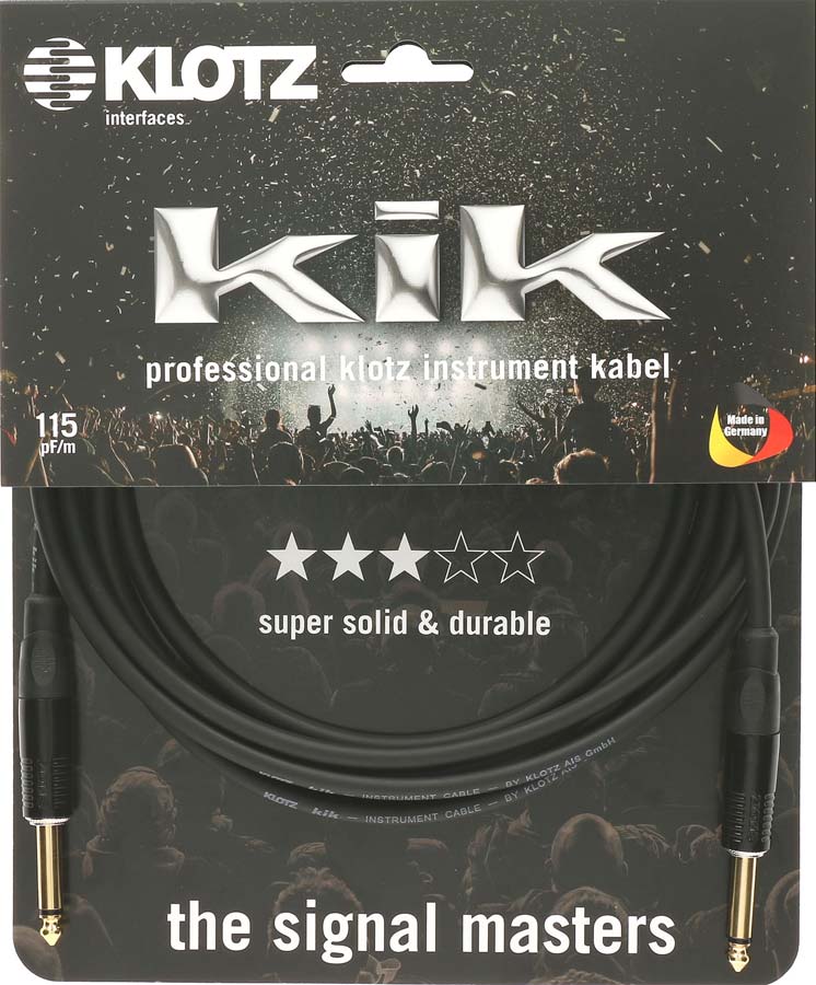 KLOTZ KIKKG PRO 6M BLACK STRAIGHT/STRAIGHT