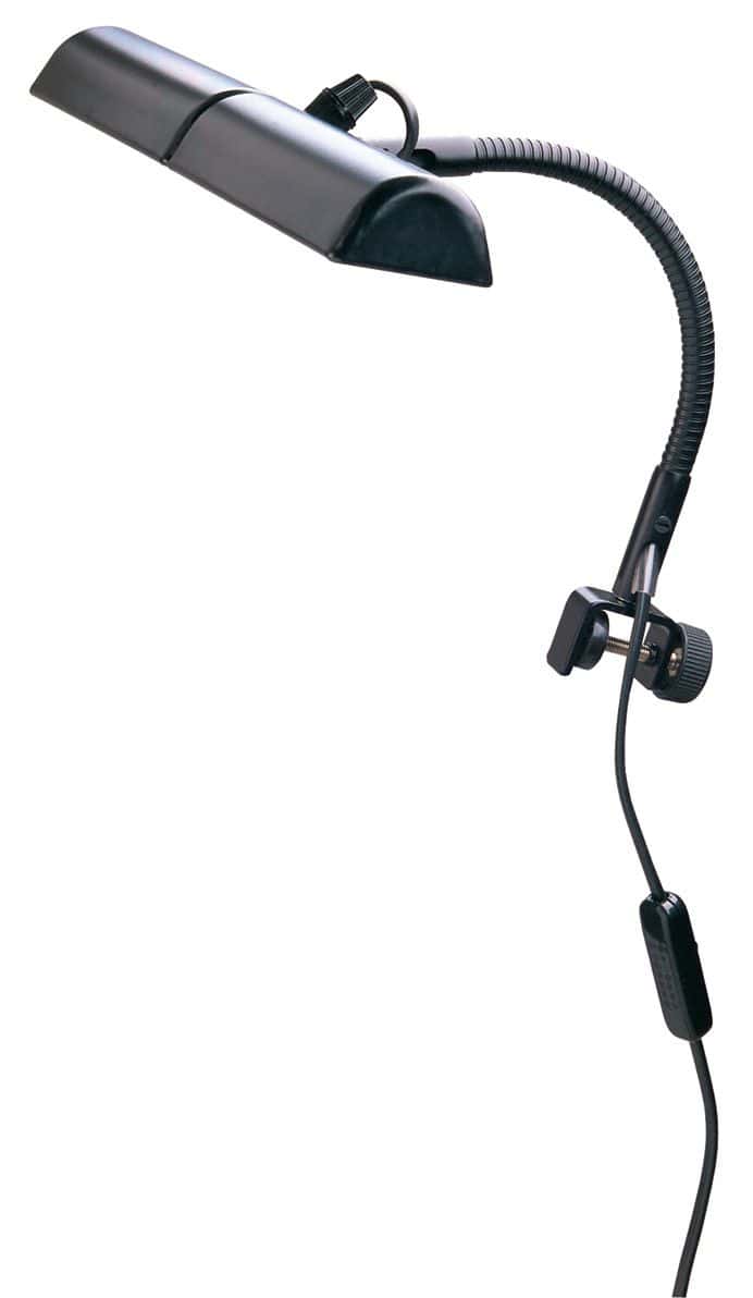 K&M 12275-000-55 BLACK DOUBLE MUSIC STAND LIGHT