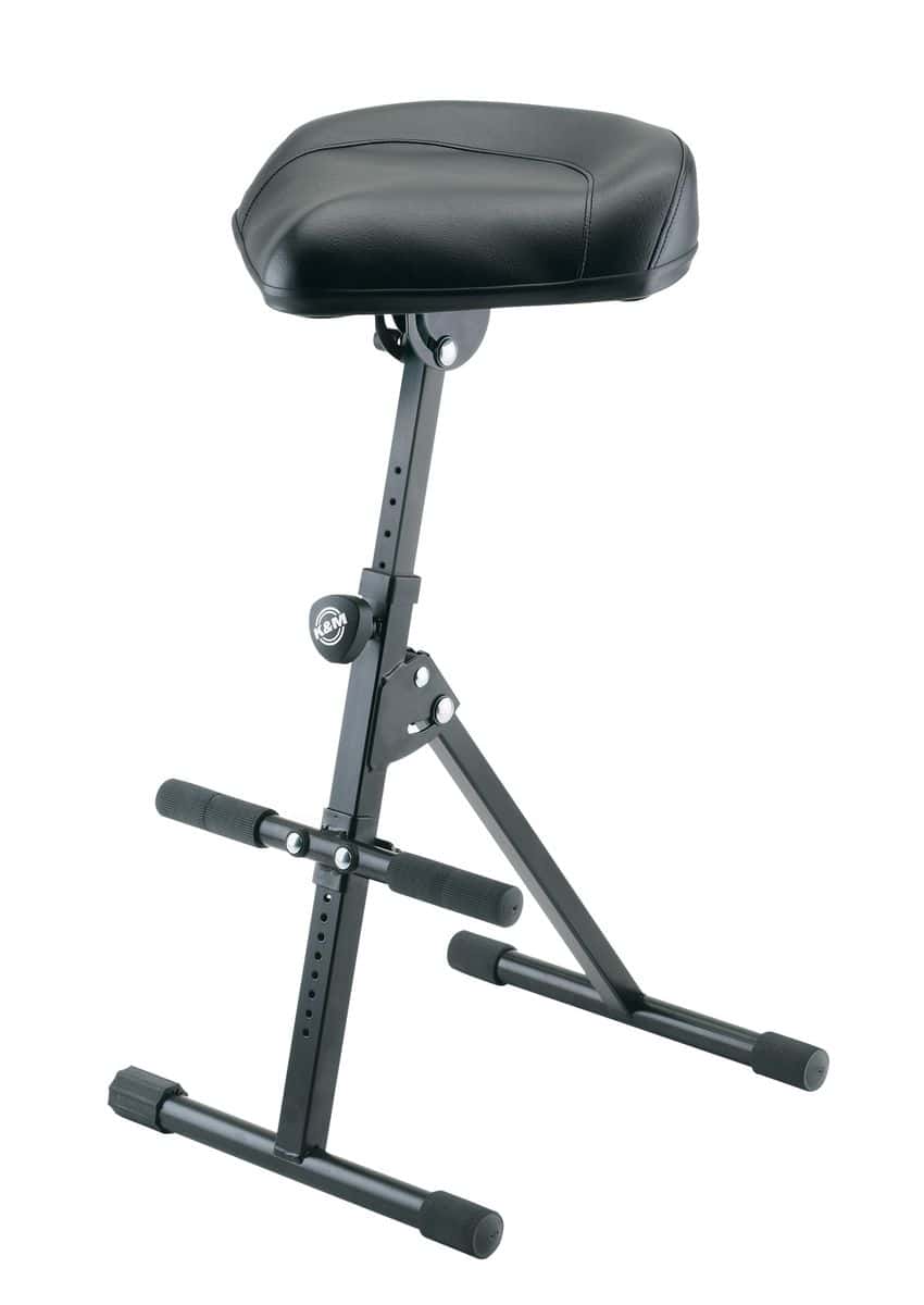 K&M 14047 BLACK LEATHER STOOL