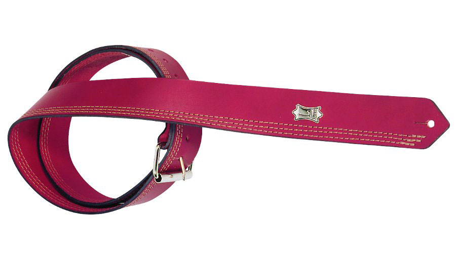 LEVY'S 5 CM WITH ADJUSTMENT BUCKLE AND CRANBERRY TOPSTITCHING
