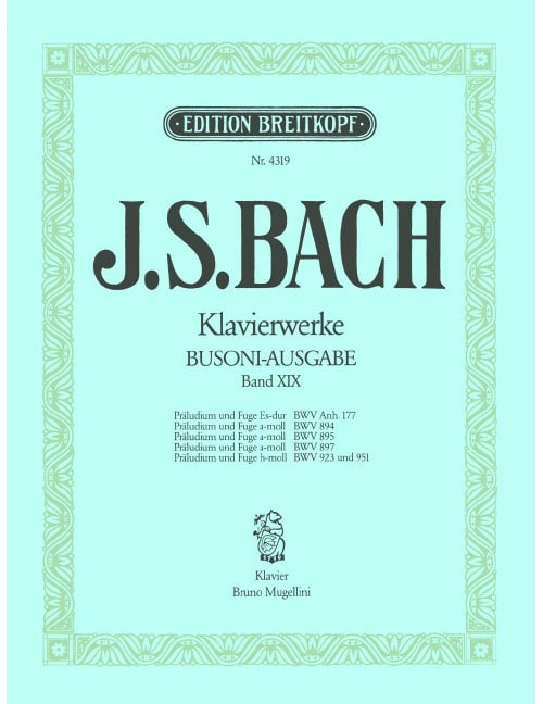 EDITION BREITKOPF BACH JOHANN SEBASTIAN - PRALUDIEN UND FUGEN - PIANO