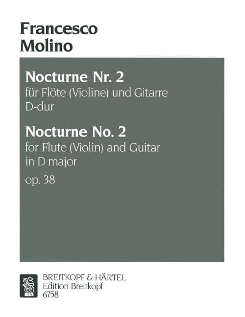 EDITION BREITKOPF MOLINO F. - ZWEITES NOCTURNE OP. 38