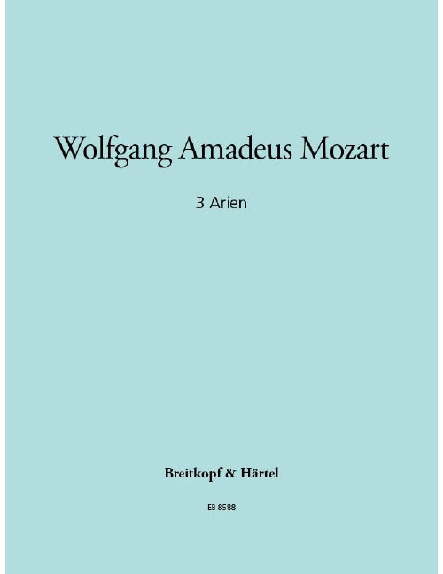 EDITION BREITKOPF MOZART WOLFGANG AMADEUS - DREI ARIEN - VOICE, GUITAR