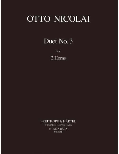 EDITION BREITKOPF NICOLAI OTTO - DUO NR. 3 - 2 HORN