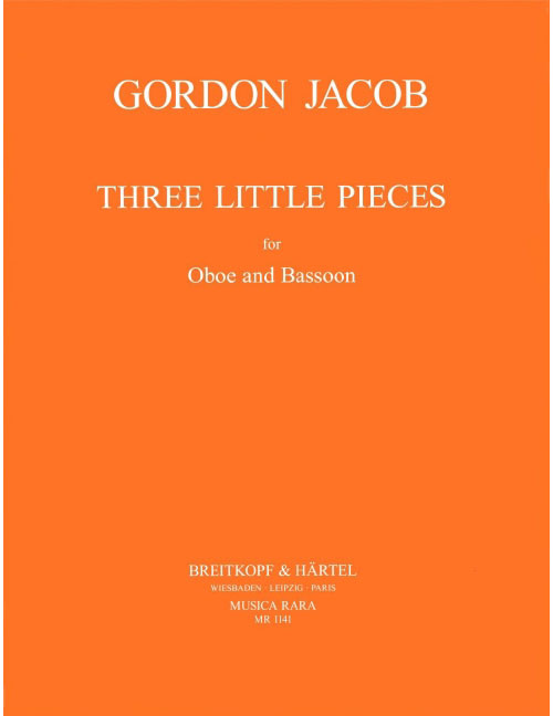 EDITION BREITKOPF JACOB GORDON - DREI KLEINE STUCKE - OBOE, BASSOON