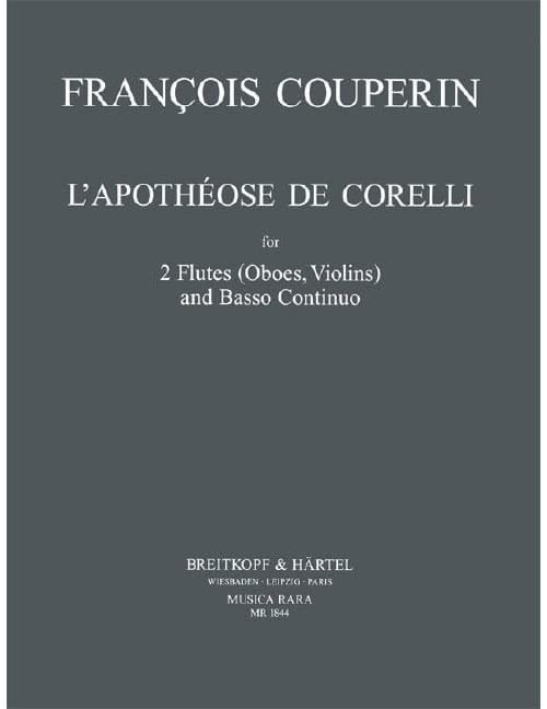 EDITION BREITKOPF COUPERIN FRANCOIS - L'APOTHEOSE DE CORELLI - 2 FLUTE, BASSO CONTINUO