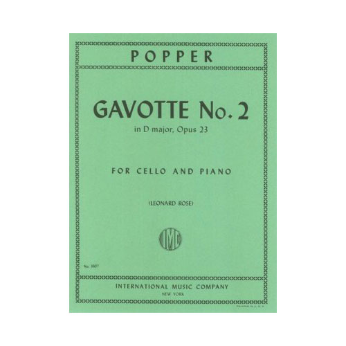 IMC POPPER - GAVOTTE N°2 IN D MAJOR OP.23 - VIOLONCELLE & PIANO