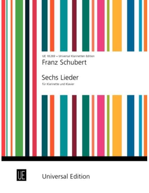 UNIVERSAL EDITION SCHUBERT F. - 6 LIEDER FR KLARINETTE UND KLAVIER