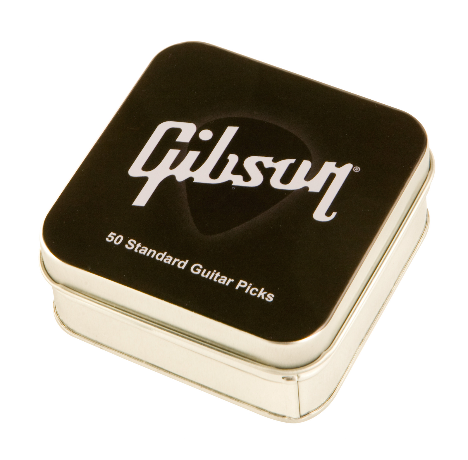GIBSON ACCESSORIES PICKS STANDARD TIN 50 PACK BLACK EXTRA HEAVY