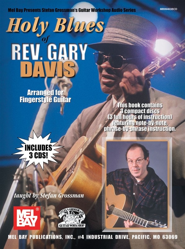 MUSIC SALES GROSSMAN STEFAN - HOLY BLUES OF REV. GARY DAVIS - GUITAR