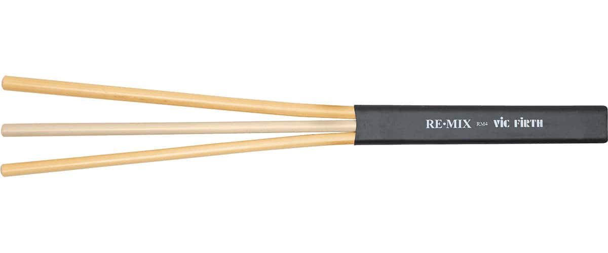 VIC FIRTH RM4 RE.MIX BRUSHES, RATTAN/BIRCH