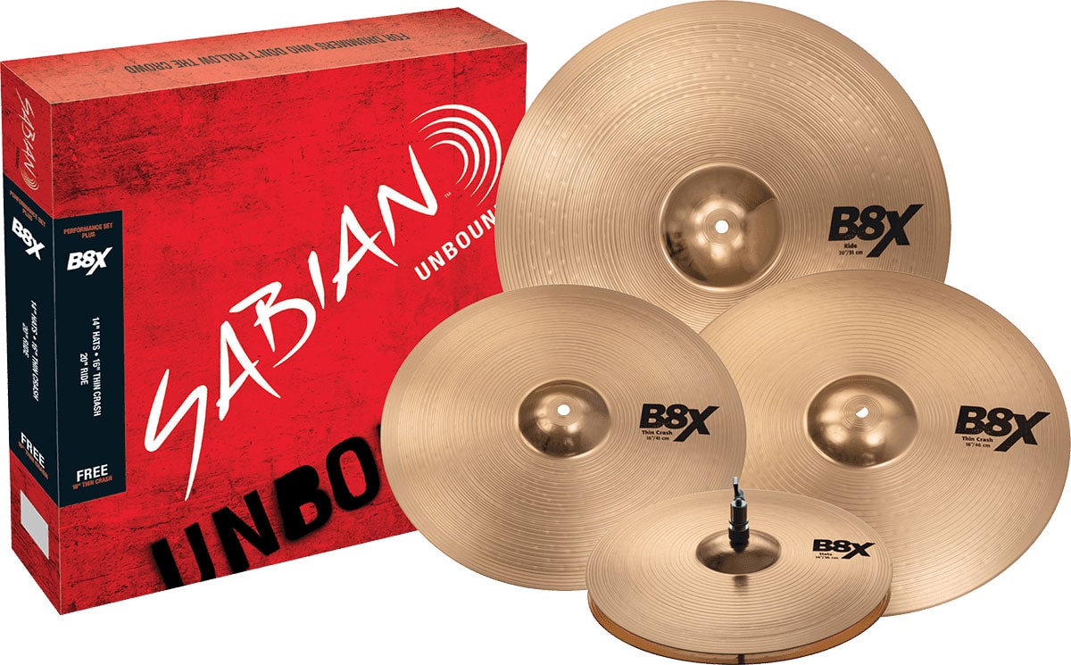 SABIAN 45003XG - SET B8X PERFORMANCE SET PLUS 14/16/20 + 18