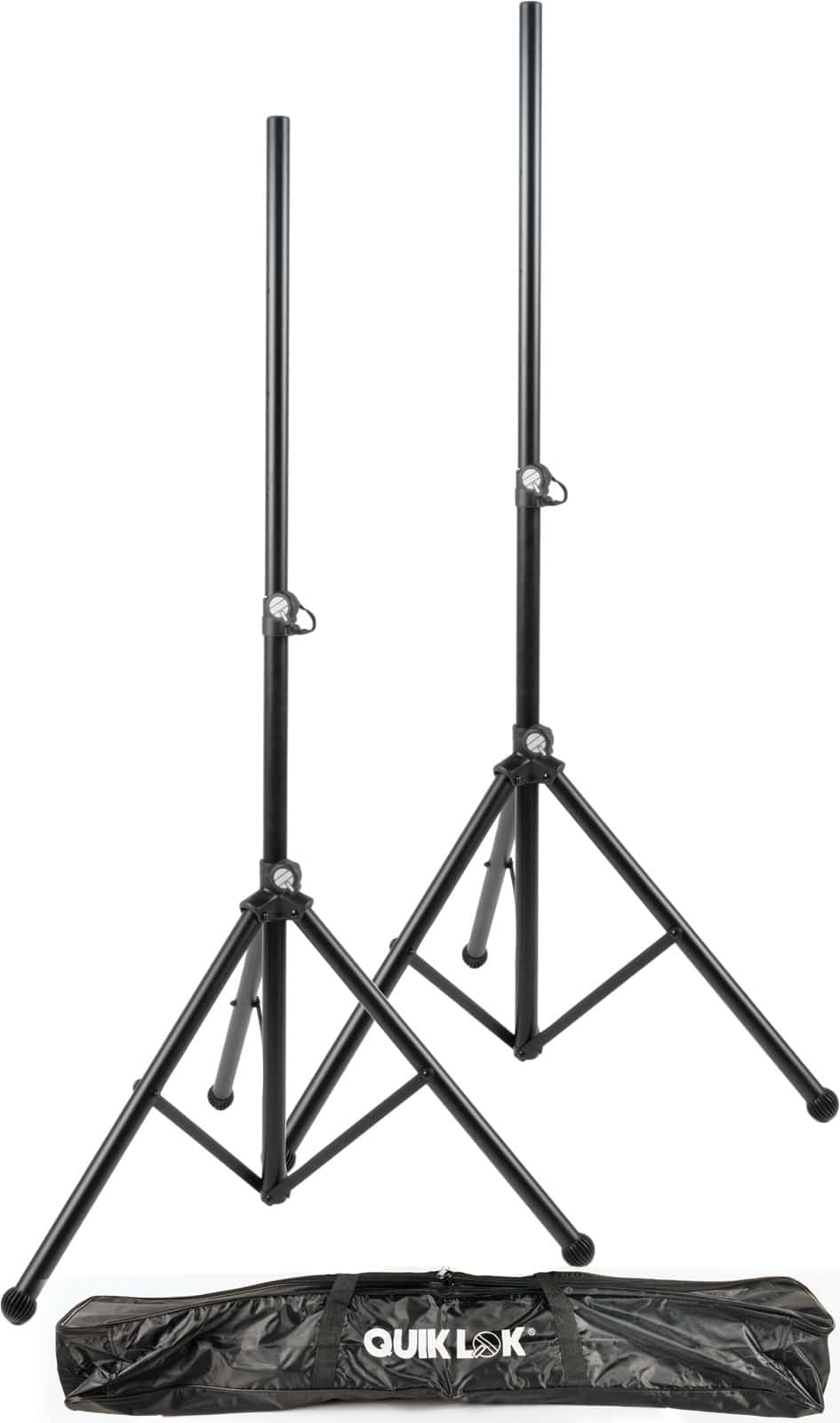 QUIKLOK PAIR OF SPEAKER STANDS + NYLON COVER