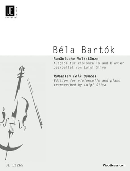 UNIVERSAL EDITION BARTOK BELA - RUMäNISCHE VOLKSTäNZE FüR STREICHORCHESTER - VIOLONCELLE / PIANO