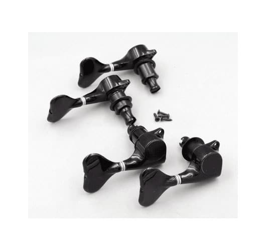 GOTOH TUNING MACHINES LOW 2D+2G BLACK, METAL BLACK BUTTON