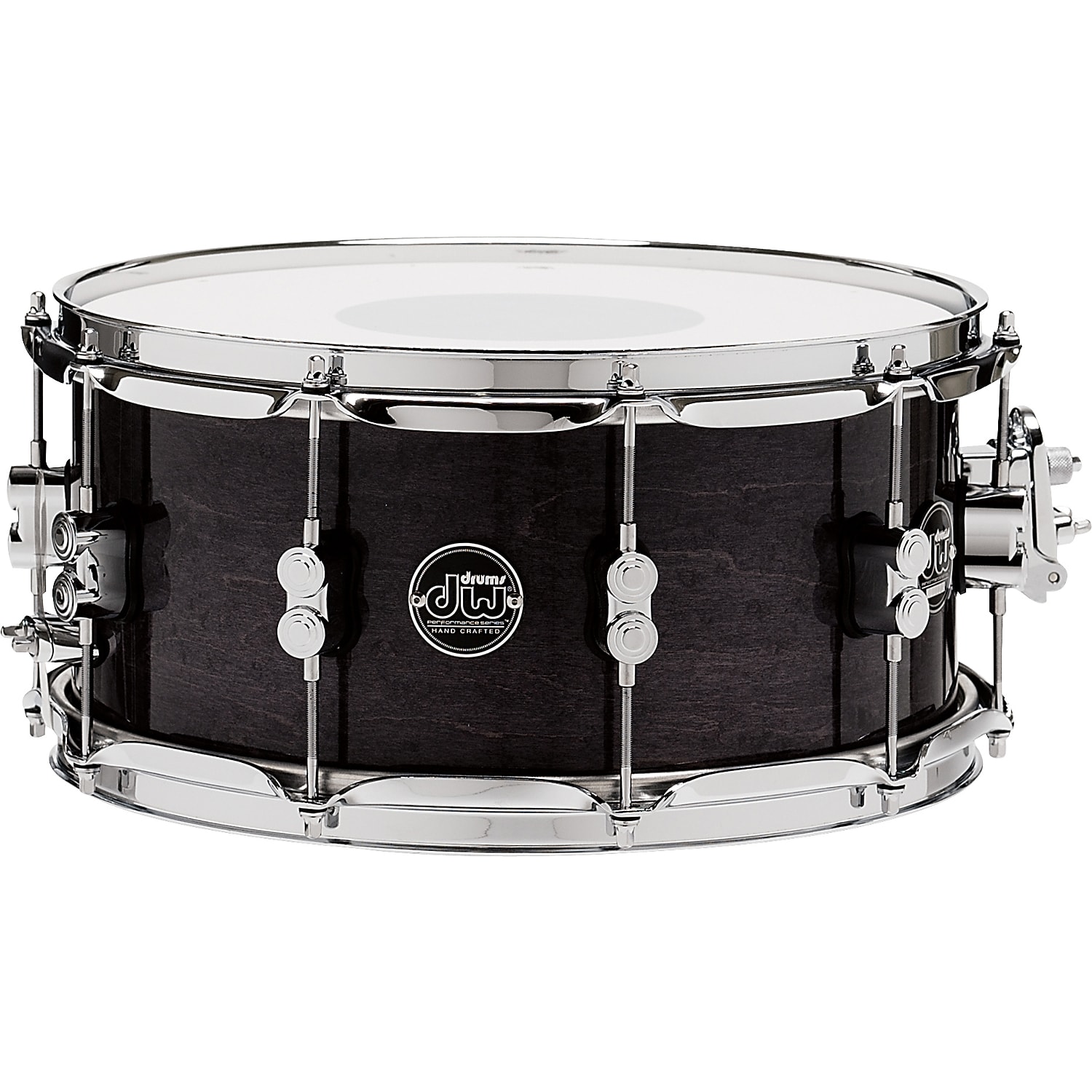 DW DRUM WORKSHOP SNARE DRUM PERFORMANCE LACQUER EBONY STAIN