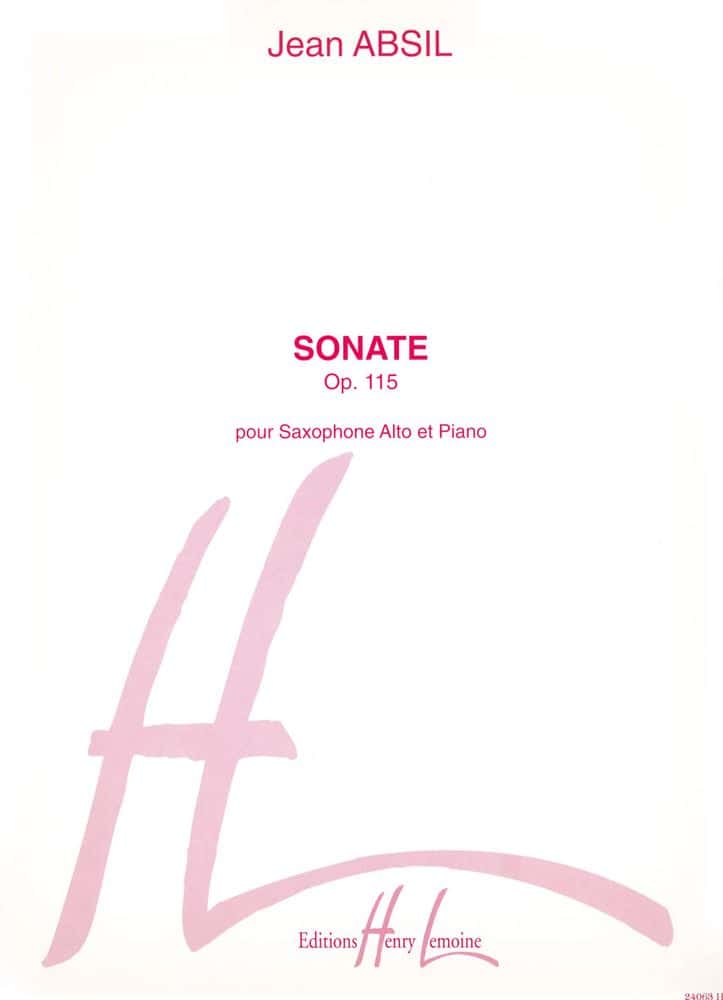 LEMOINE ABSIL JEAN - SONATE OP.115 - SAXOPHONE, PIANO